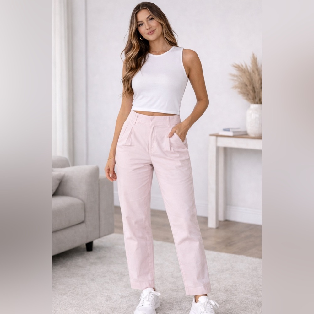 Express Ankle High Rise Pants – Blush Pink – Size 8 Long